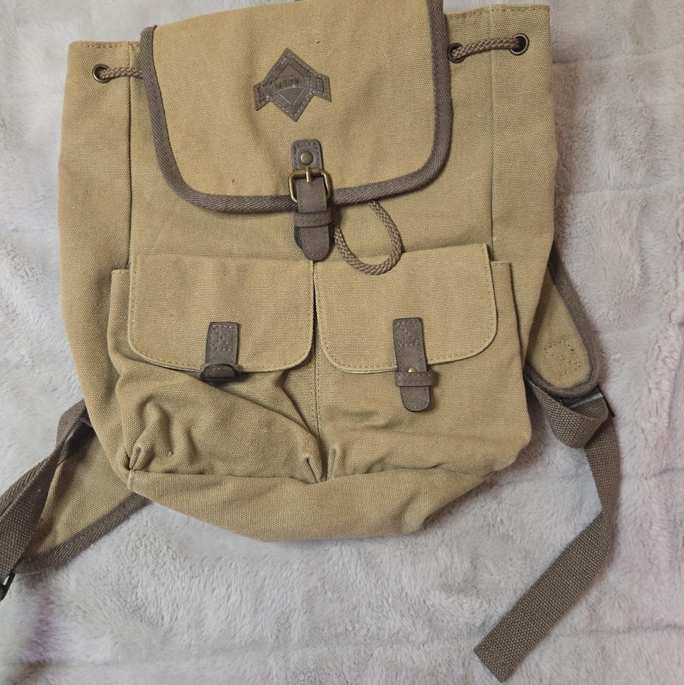Stylish Tan Canvas Backpack for Men